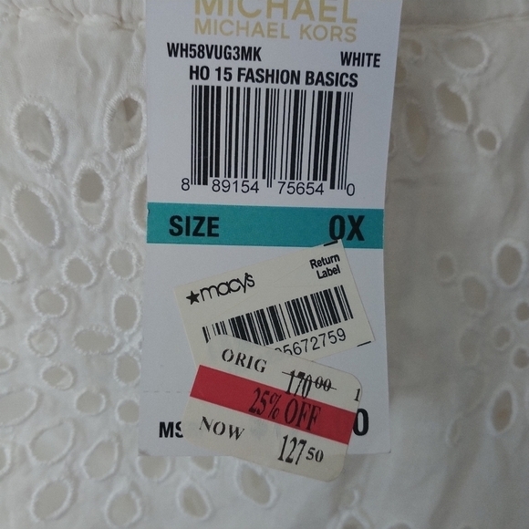 Michael Michael Kors White Eyelet Tiered Maxi Dress OX - Picture 10 of 15